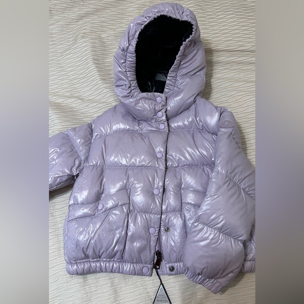 Moncler Girl's Bardanette Hooded Puffer Jacket, Size 5 or 112cm